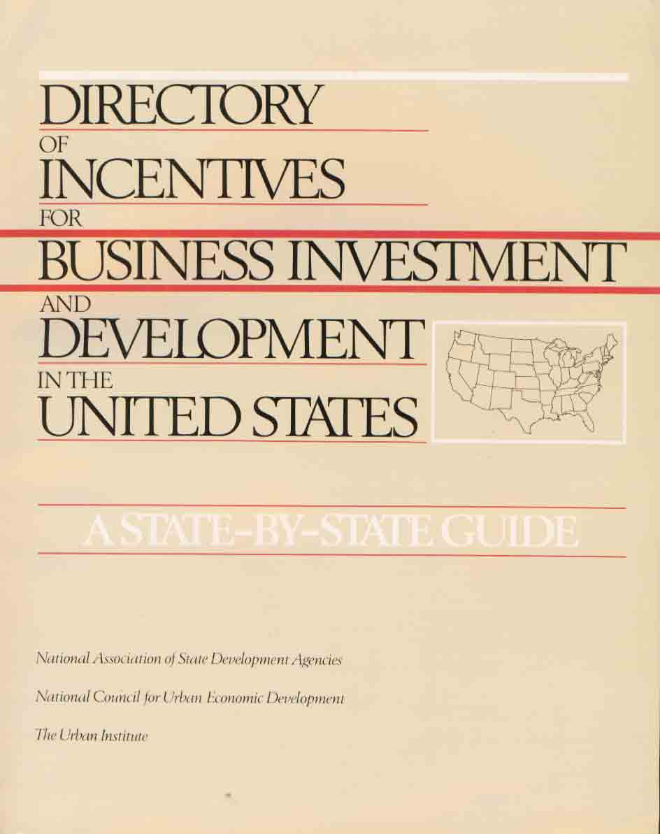 Directory of Incentives for Business Investment & Developement in the US